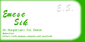emese sik business card
